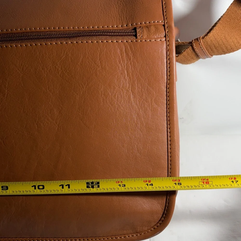 Osprey London Pebble Beach Concours d'Elegance Tan Leather Messenger Bag